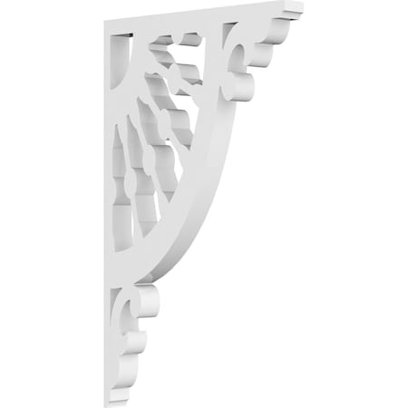 Ekena Millwork Wagon Wheel Architectural Grade PVC Bracket, 5/8"W X 5 1/2"D X 9"H BKTP01X05X09WW
